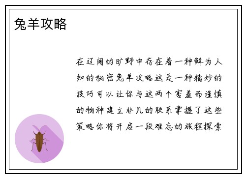 兔羊攻略